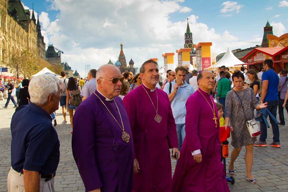 bishops in courtyard