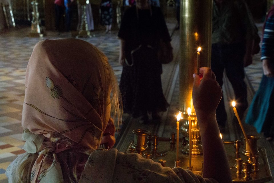 lighting candles