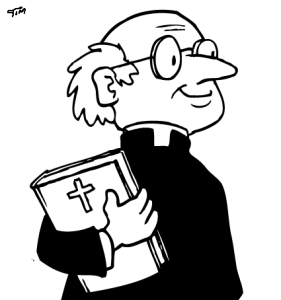 priest with bible